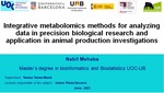 Integrative metabolomics methods for analyzing data in precision biological research and application in animal production investigations